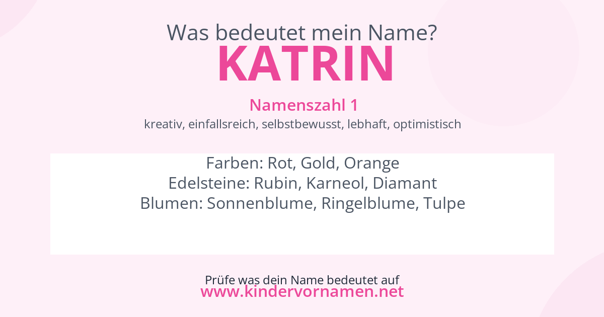 Was bedeutet der Name Katrin?