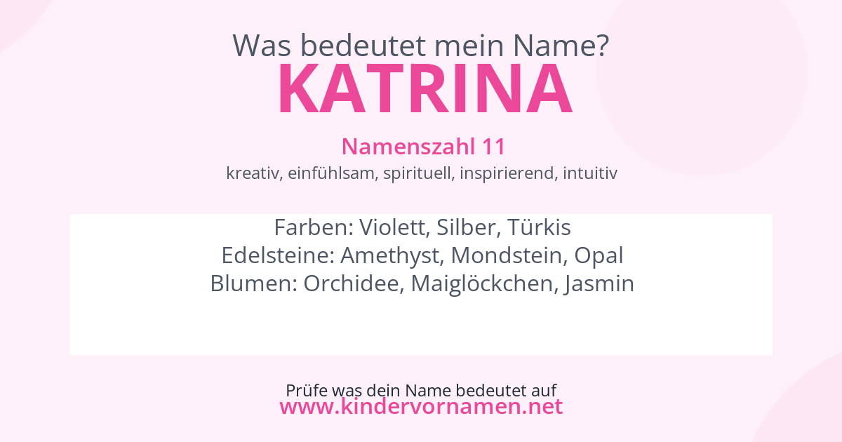 Was bedeutet der Name Katrina?