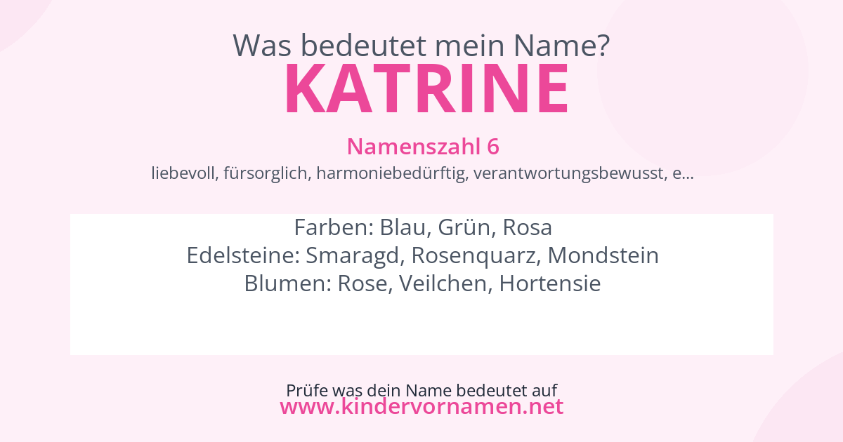 Was bedeutet der Name Katrine?