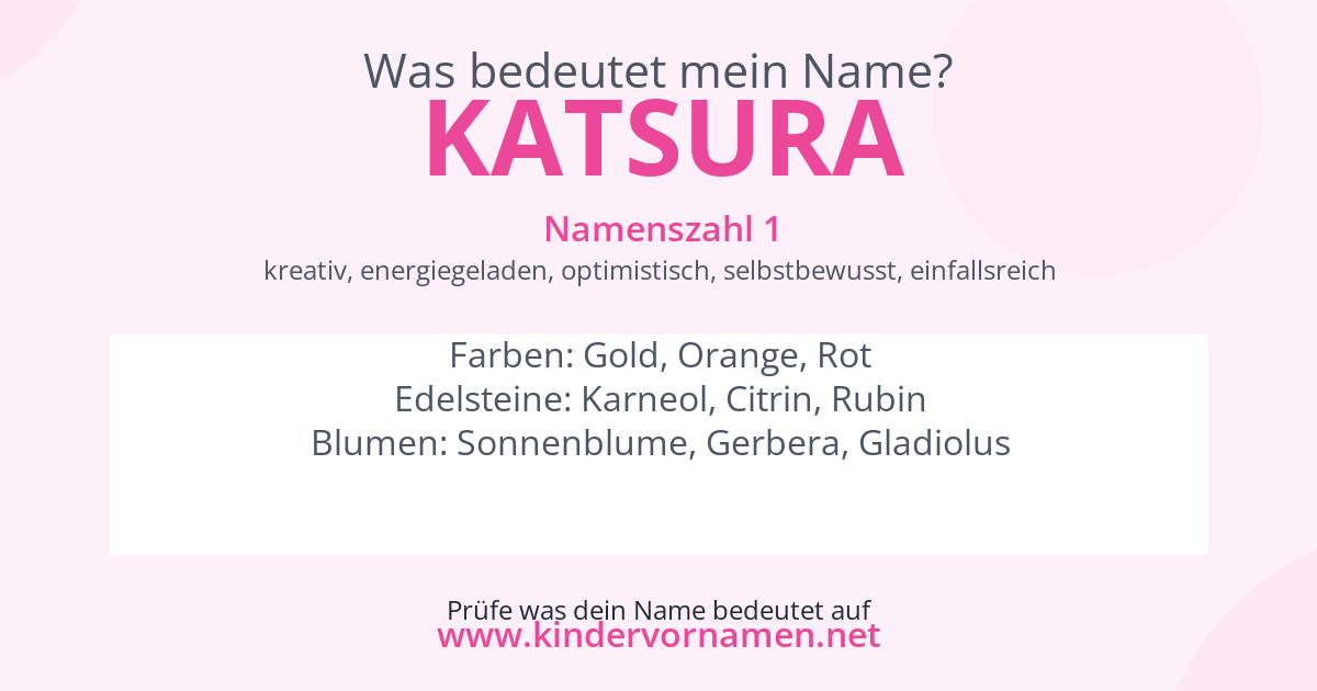 Was bedeutet der Name Katsura?