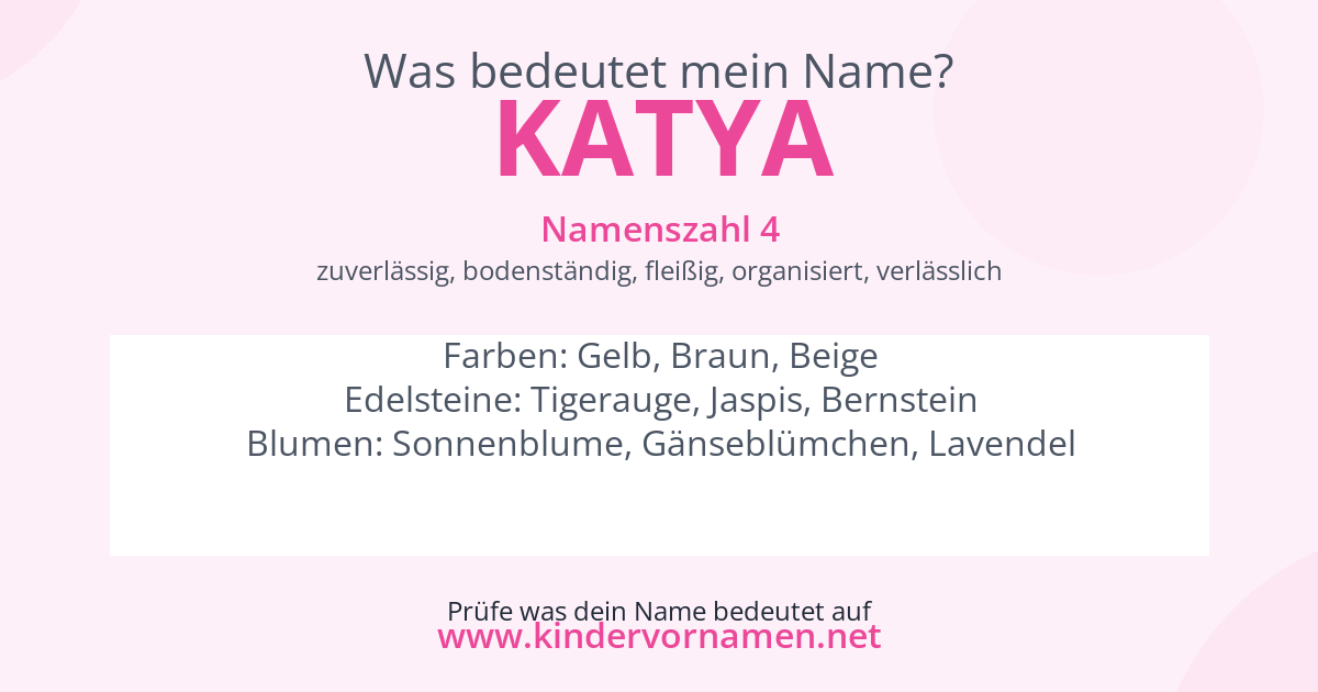 Was bedeutet der Name Katya?
