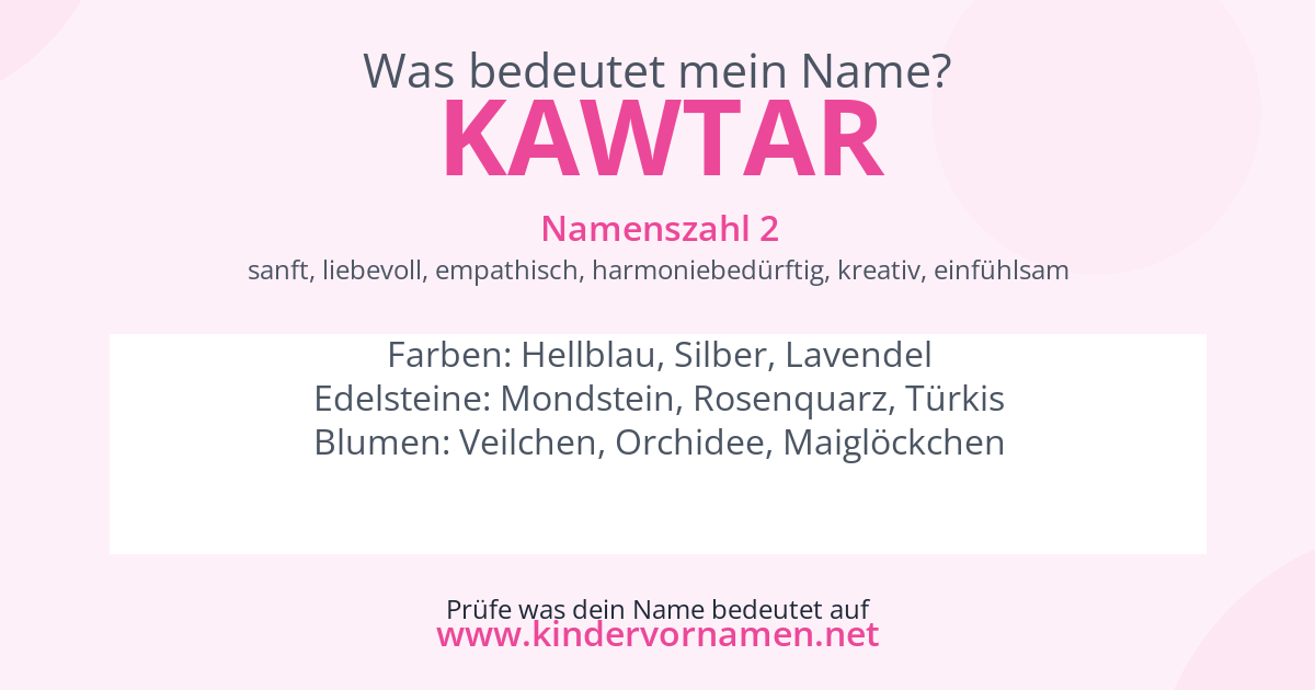 Was bedeutet der Name Kawtar?