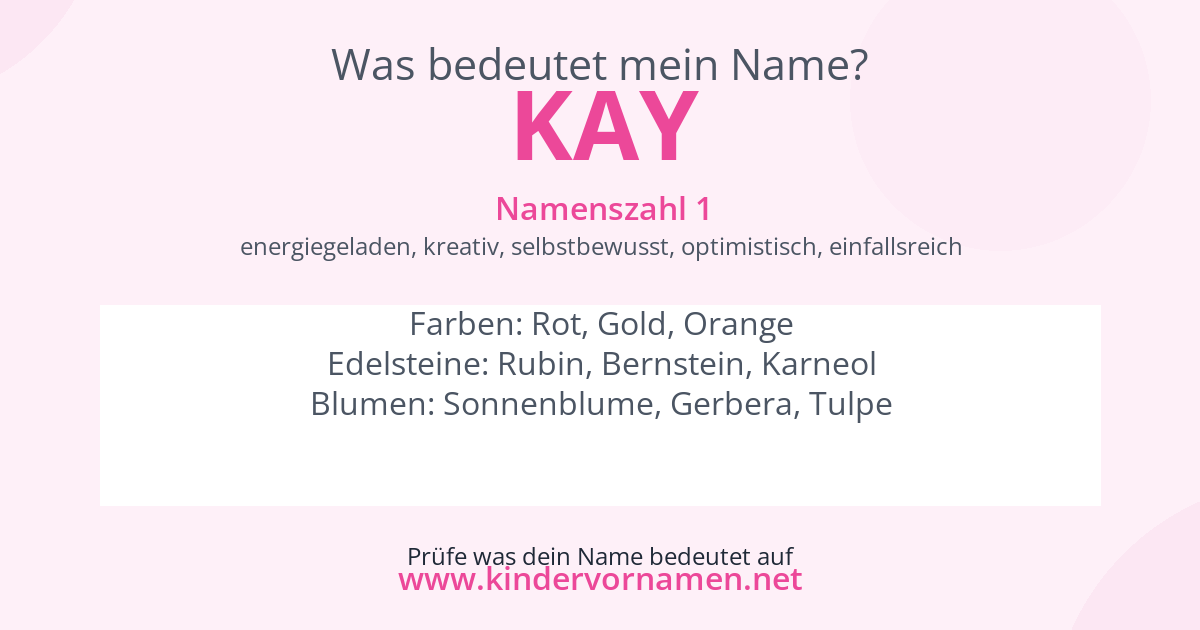 Was bedeutet der Name Kay?