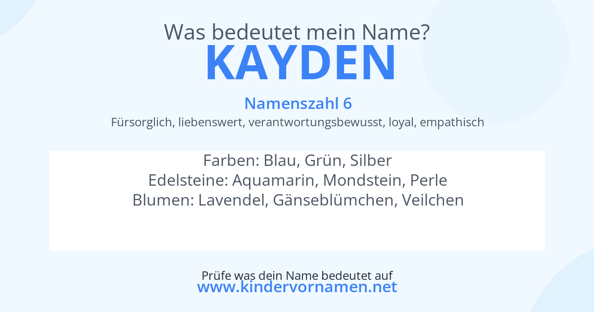 Was bedeutet der Name Kayden?