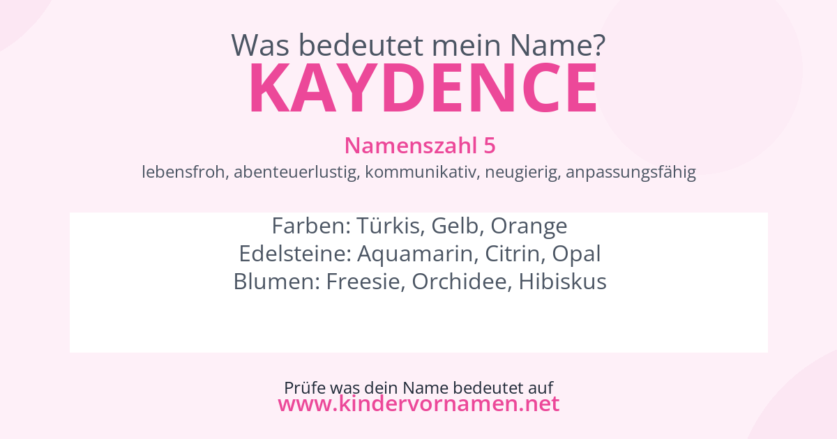 Was bedeutet der Name Kaydence?