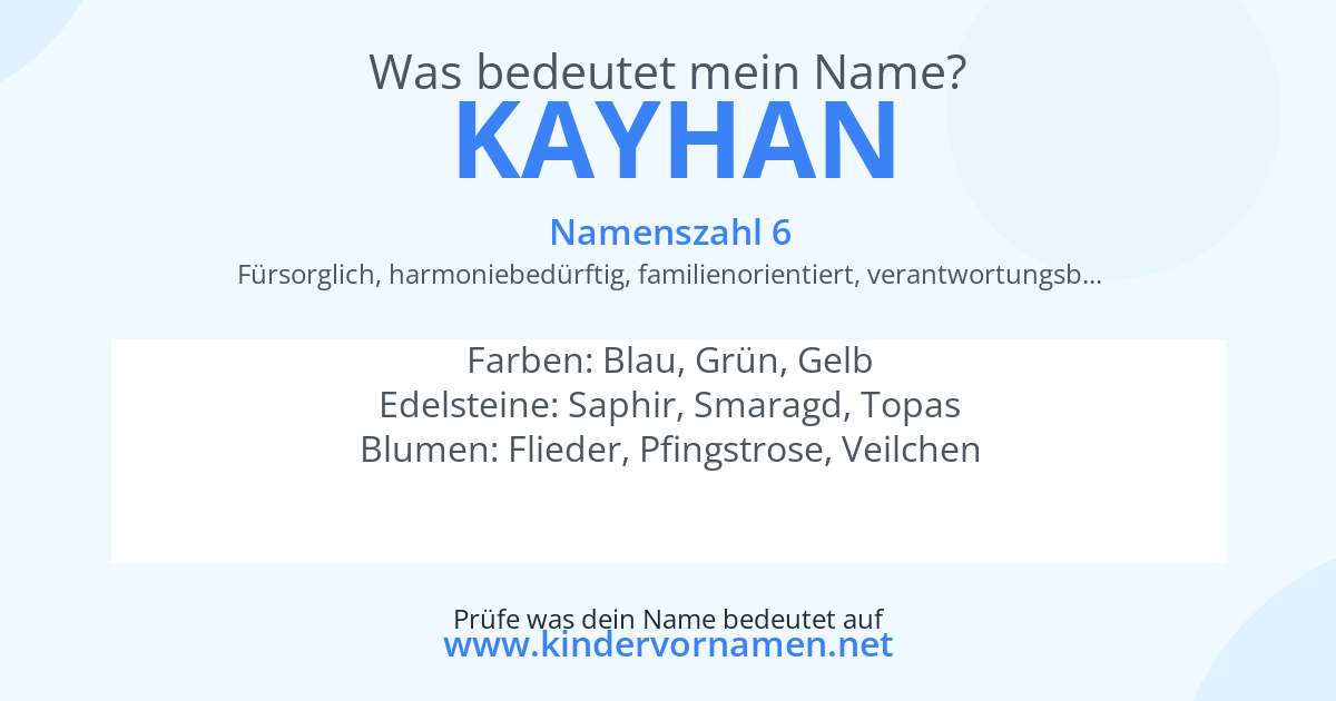 Was bedeutet der Name Kayhan?