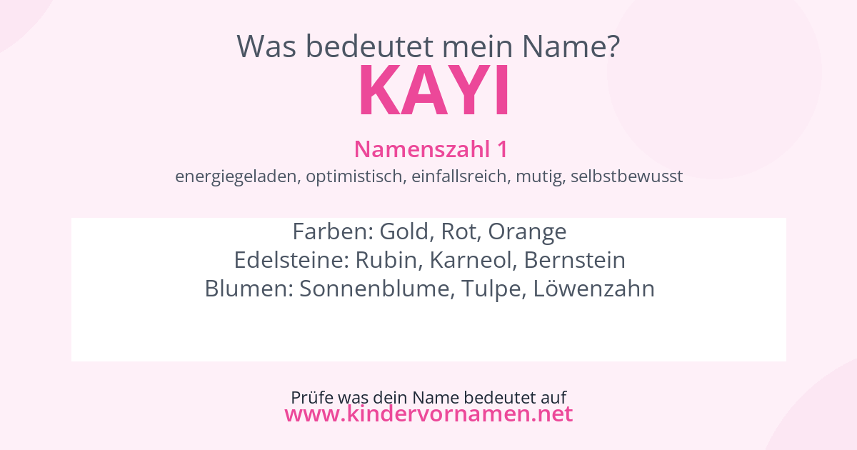 Was bedeutet der Name Kayi?