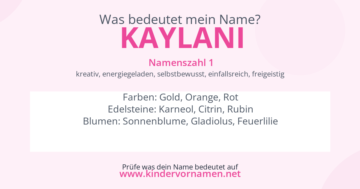 Was bedeutet der Name Kaylani?