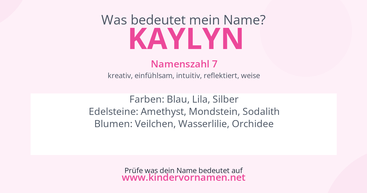 Was bedeutet der Name Kaylyn?