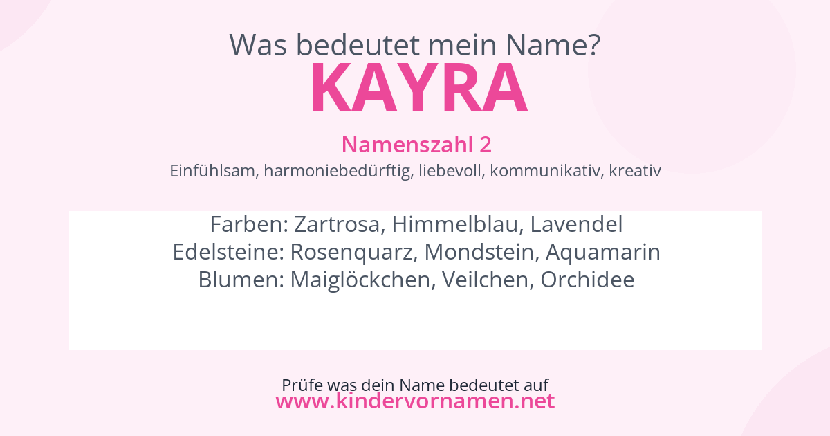 Was bedeutet der Name Kayra?