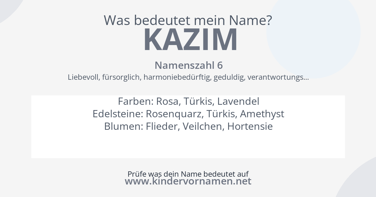 Was bedeutet der Name Kazim?