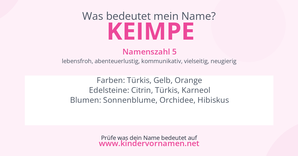 Was bedeutet der Name Keimpe?