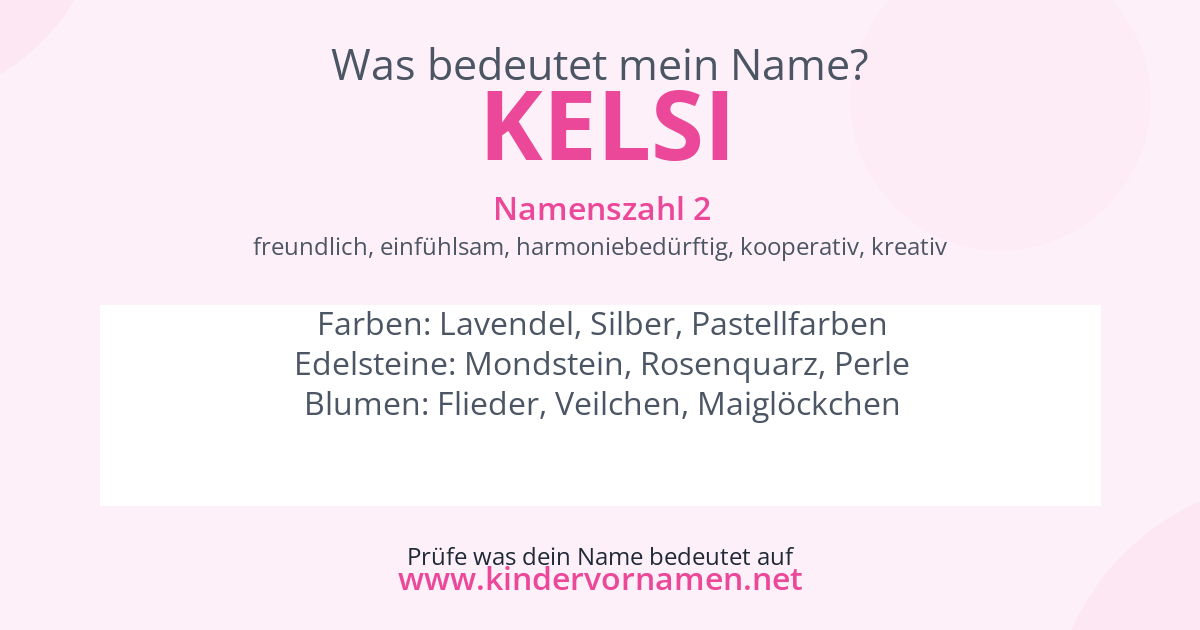 Was bedeutet der Name Kelsi?