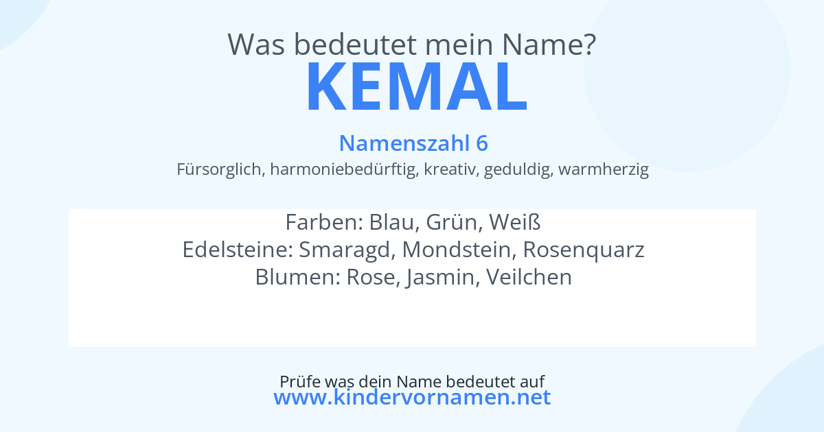 Was bedeutet der Name Kemal?