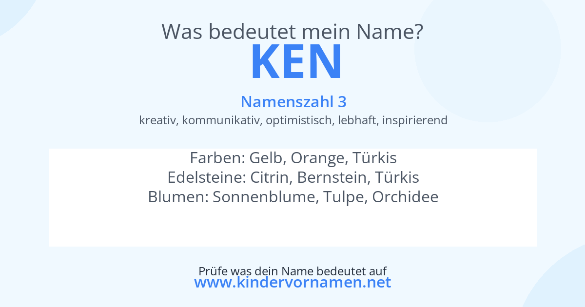 Was bedeutet der Name Ken?