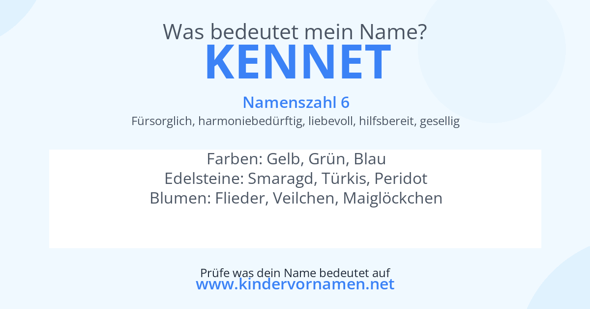 Was bedeutet der Name Kennet?