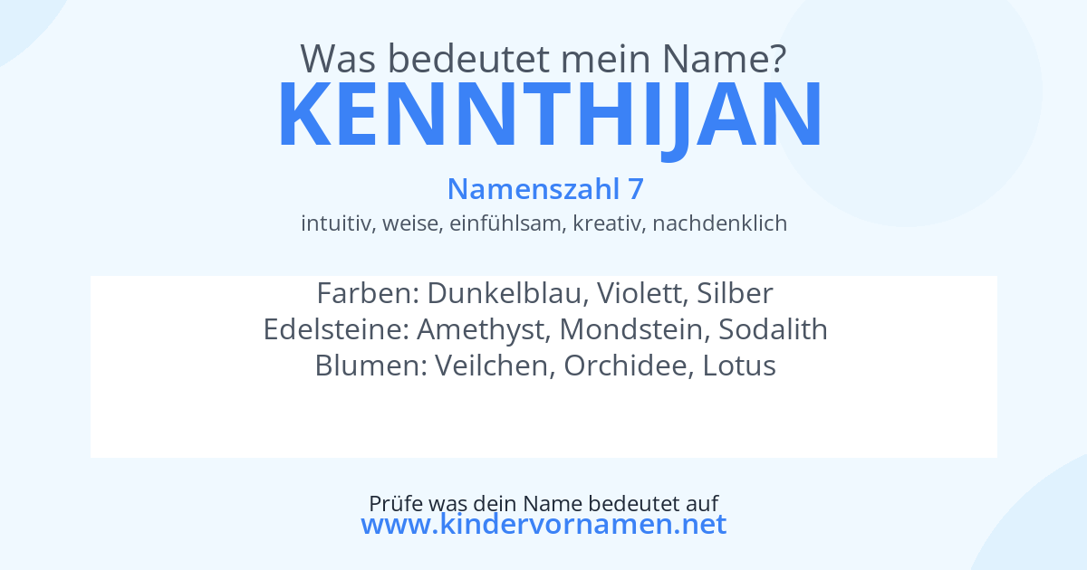 Was bedeutet der Name Kennthijan?