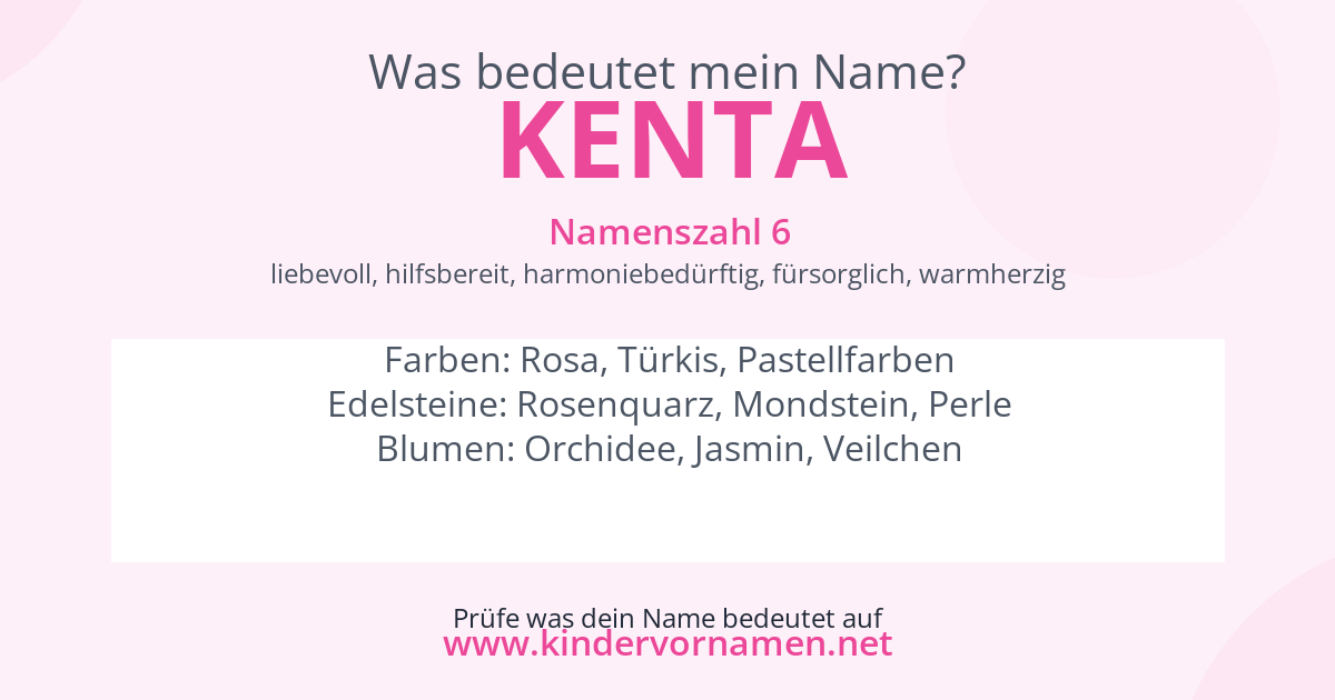 Was bedeutet der Name Kenta?