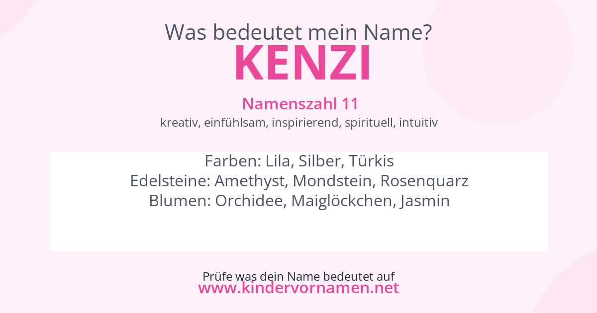 Was bedeutet der Name Kenzi?