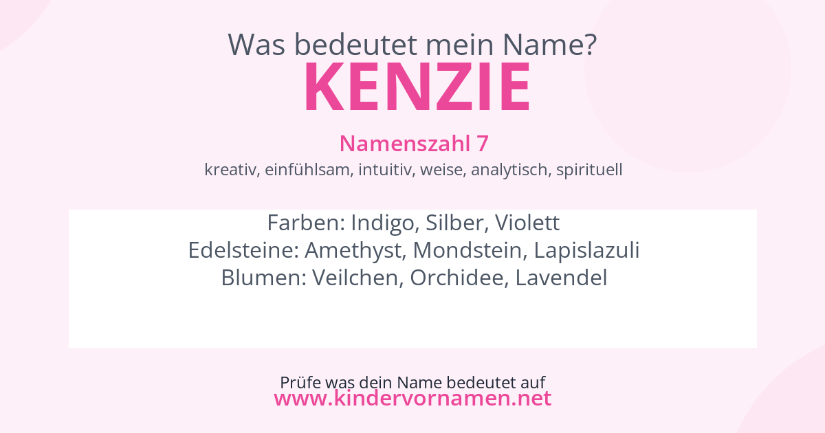 Was bedeutet der Name Kenzie?