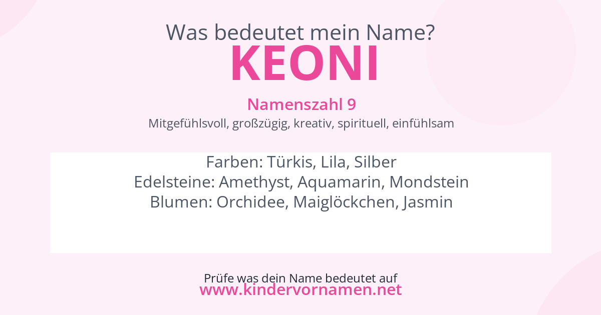 Was bedeutet der Name Keoni?