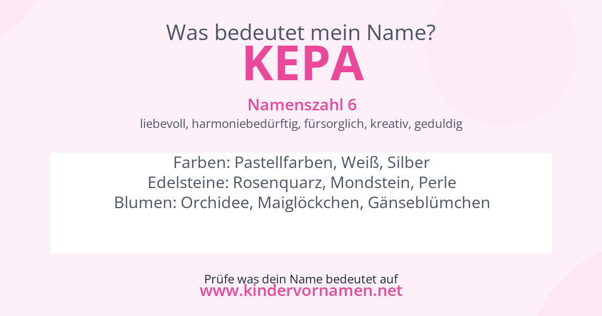 Was bedeutet der Name Kepa?