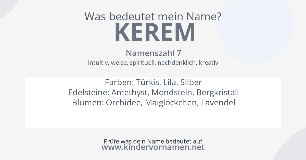 Was bedeutet der Name Kerem?