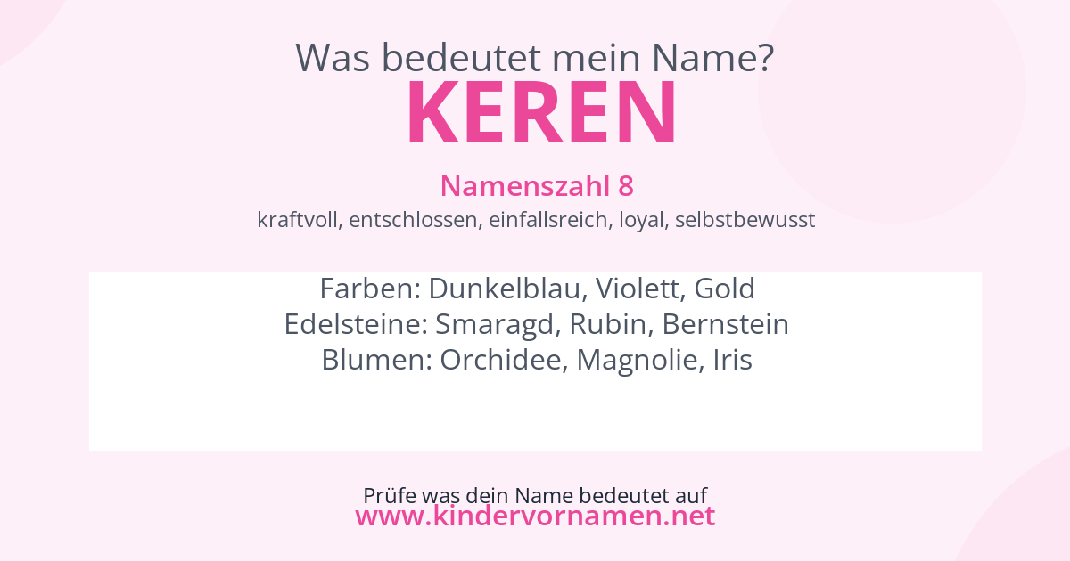 Was bedeutet der Name Keren?