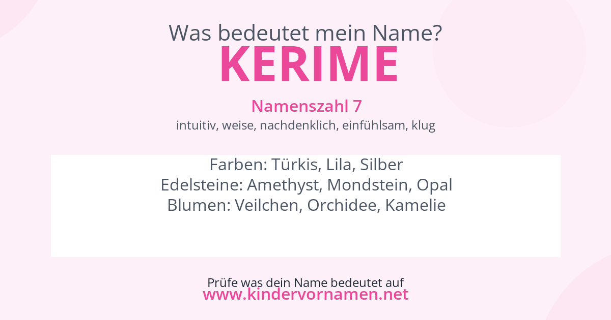 Was bedeutet der Name Kerime?