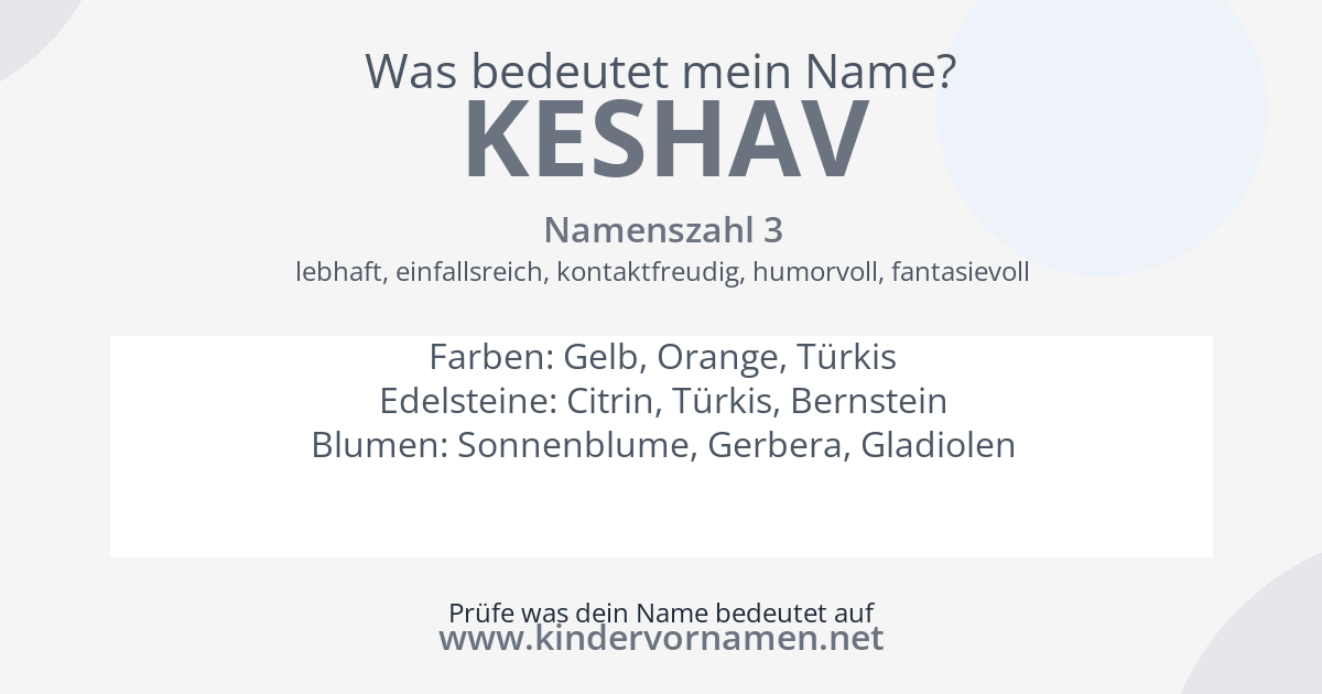 Was bedeutet der Name Keshav?
