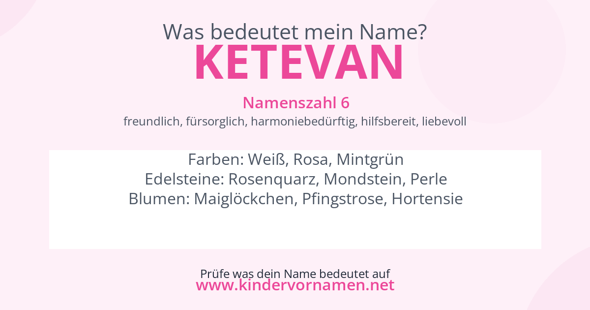 Was bedeutet der Name Ketevan?