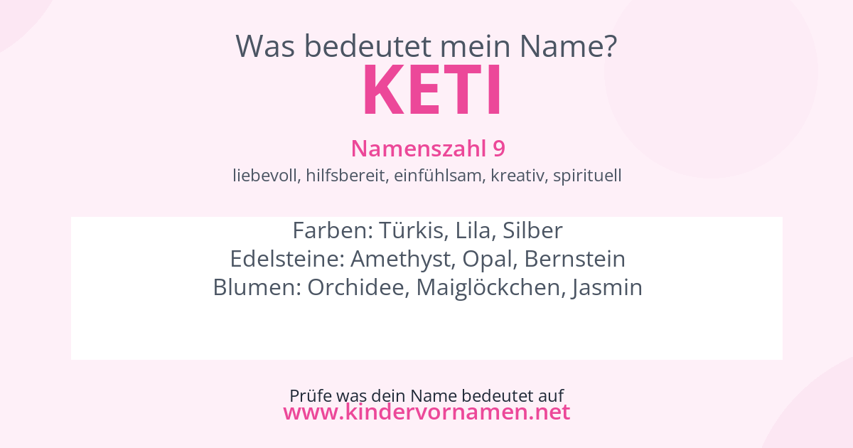 Was bedeutet der Name Keti?