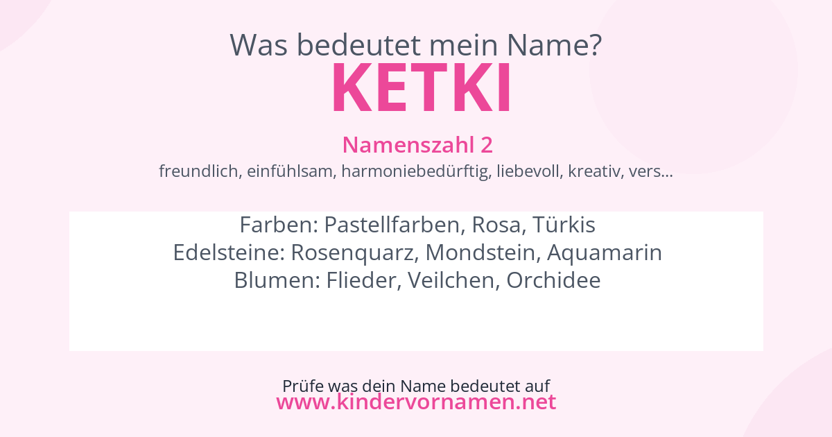 Was bedeutet der Name Ketki?