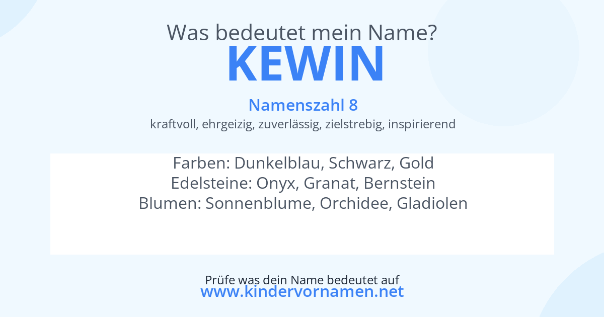 Was bedeutet der Name Kewin?