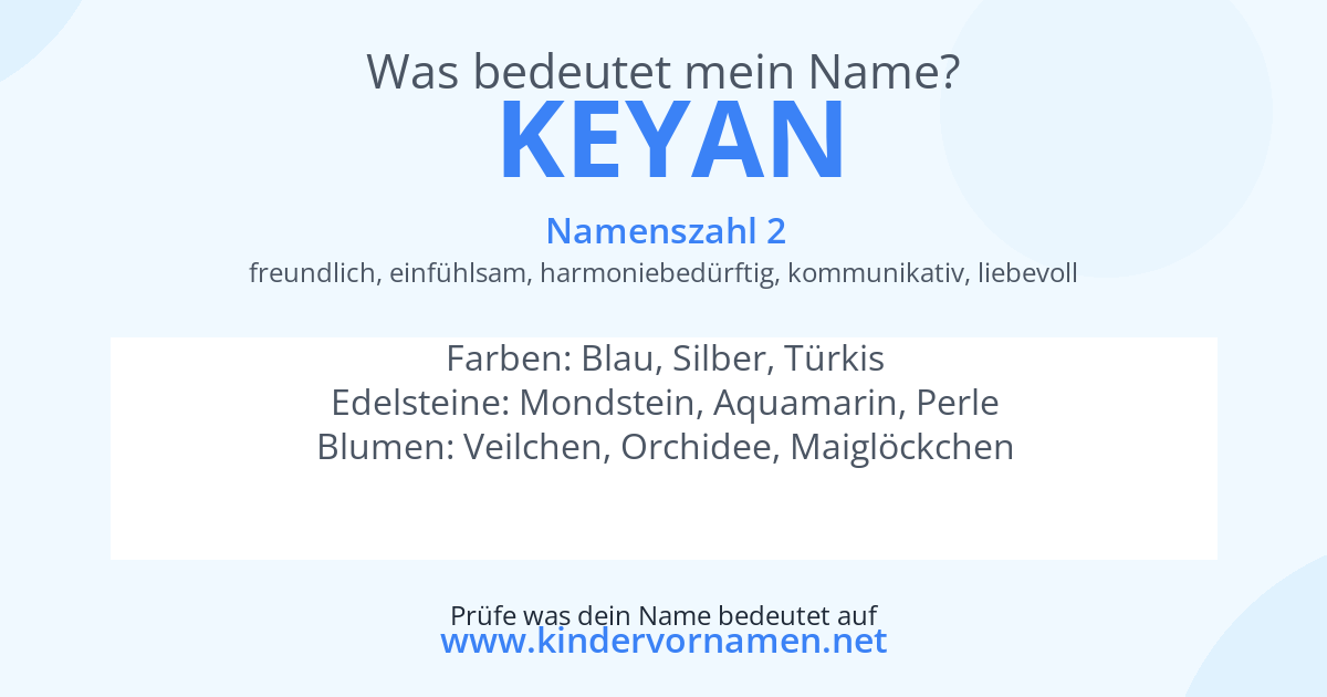 Was bedeutet der Name Keyan?