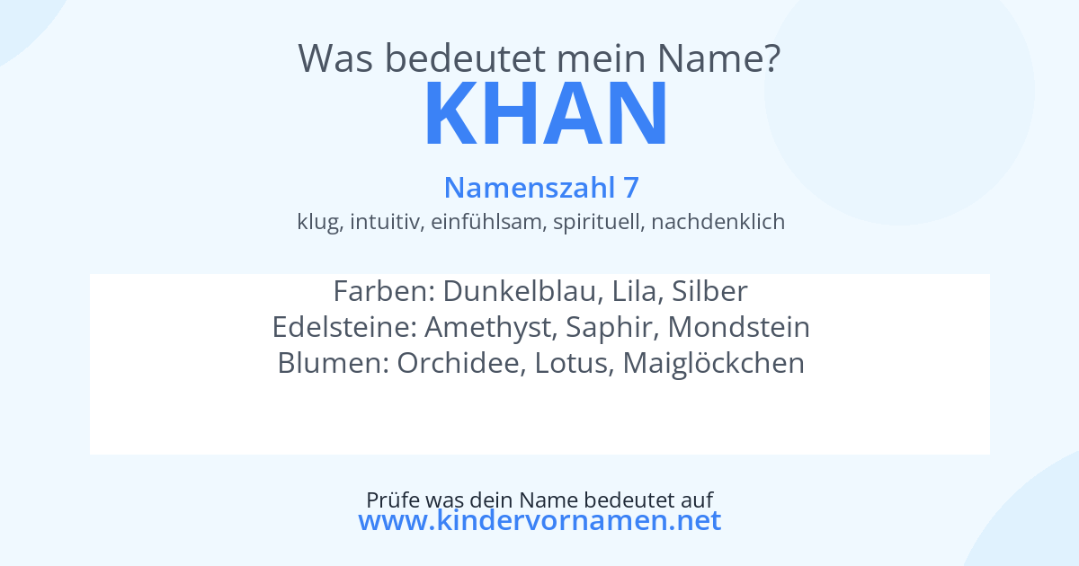 Was bedeutet der Name Khan?
