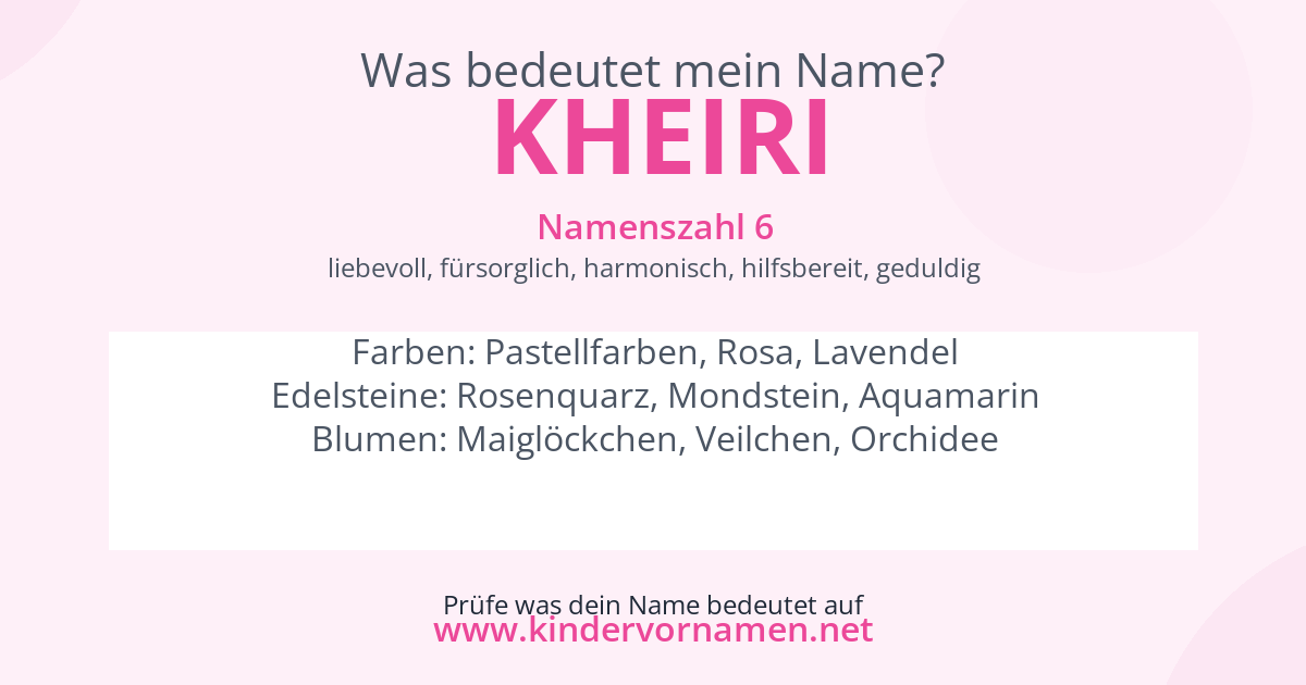 Was bedeutet der Name Kheiri?