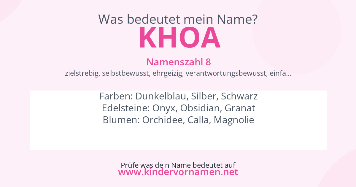 Was bedeutet der Name Khoa?