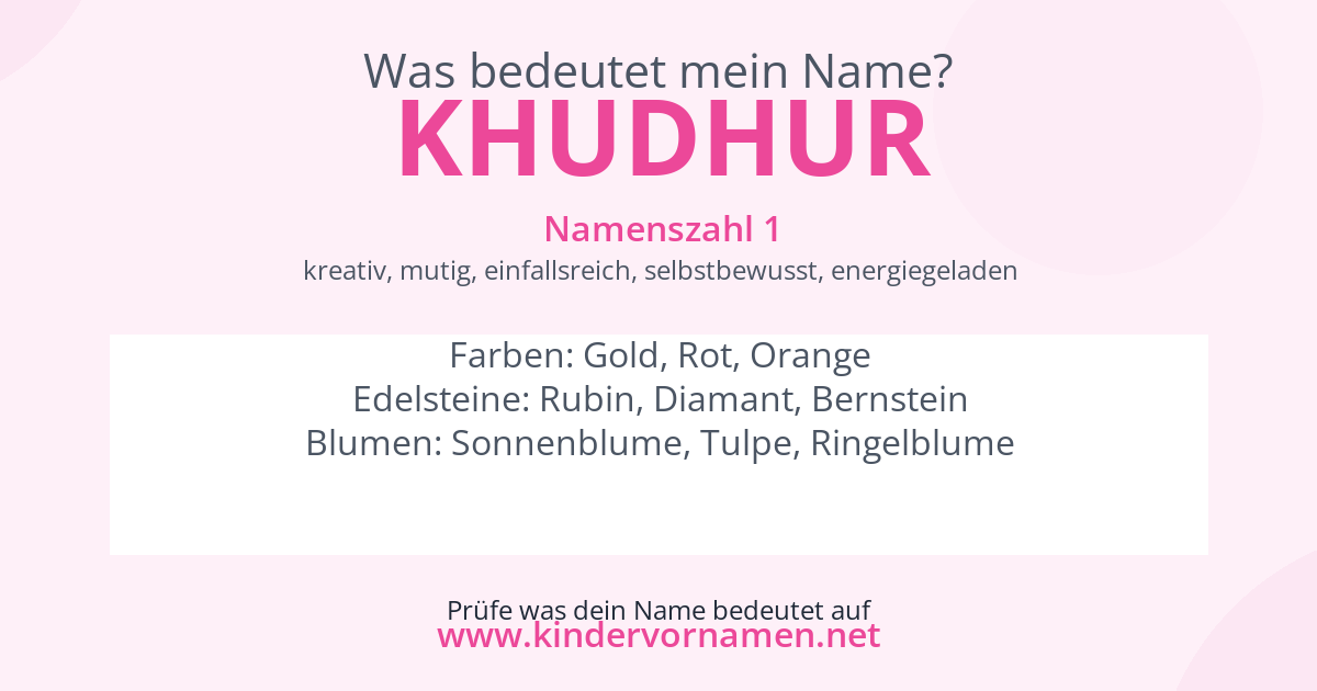 Was bedeutet der Name Khudhur?