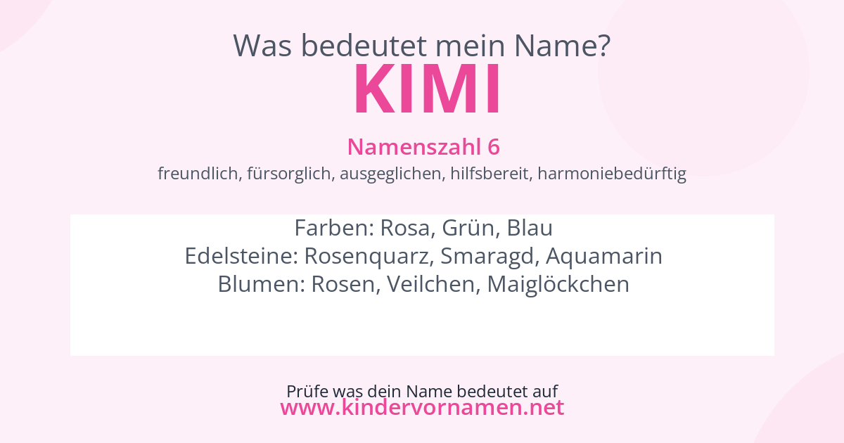 Was bedeutet der Name Kimi?