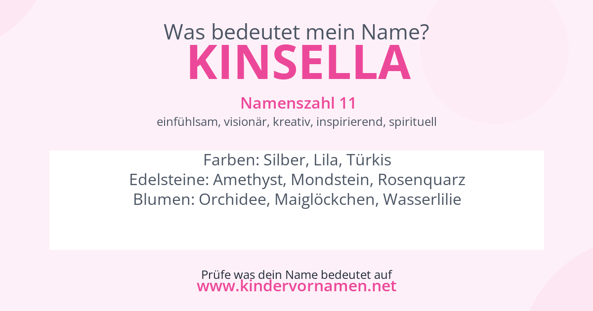 Was bedeutet der Name Kinsella?