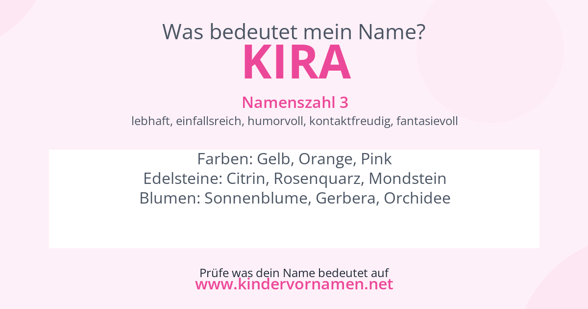 Was bedeutet der Name Kira?