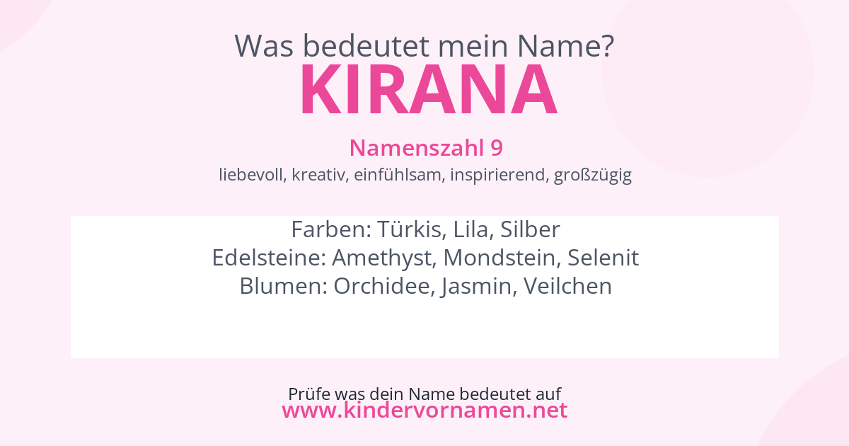Was bedeutet der Name Kirana?