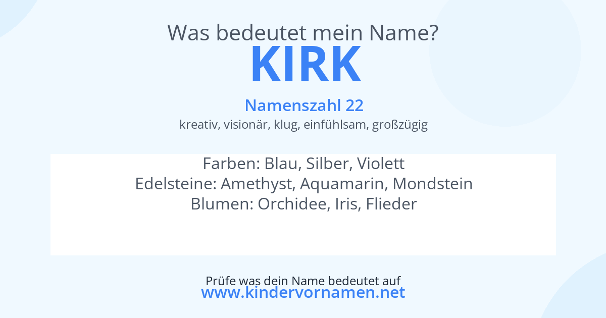 Was bedeutet der Name Kirk?