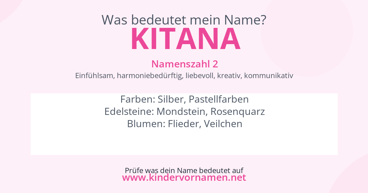 Was bedeutet der Name Kitana?