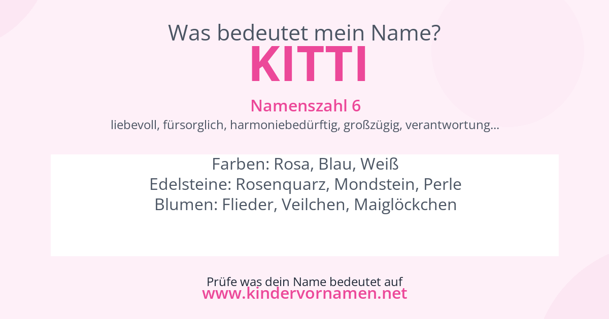 Was bedeutet der Name Kitti?