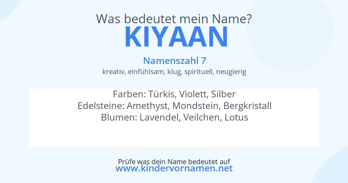 Was bedeutet der Name Kiyaan?