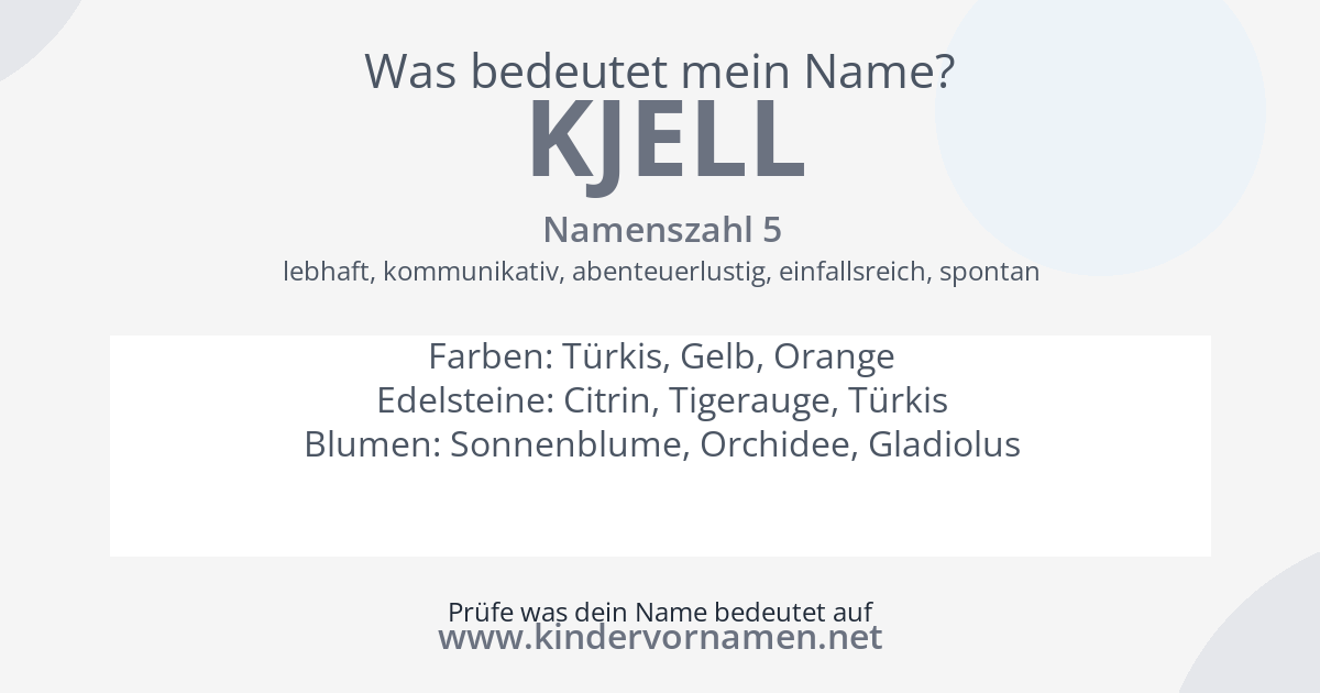 Was bedeutet der Name Kjell?