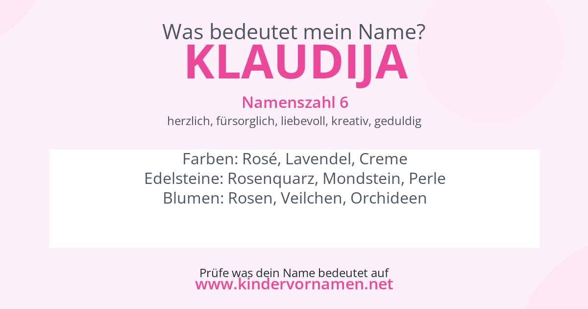 Was bedeutet der Name Klaudija?