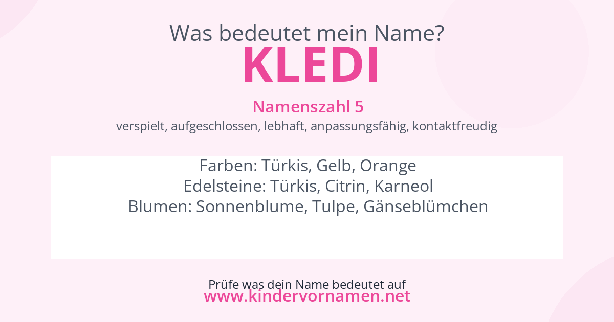 Was bedeutet der Name Kledi?